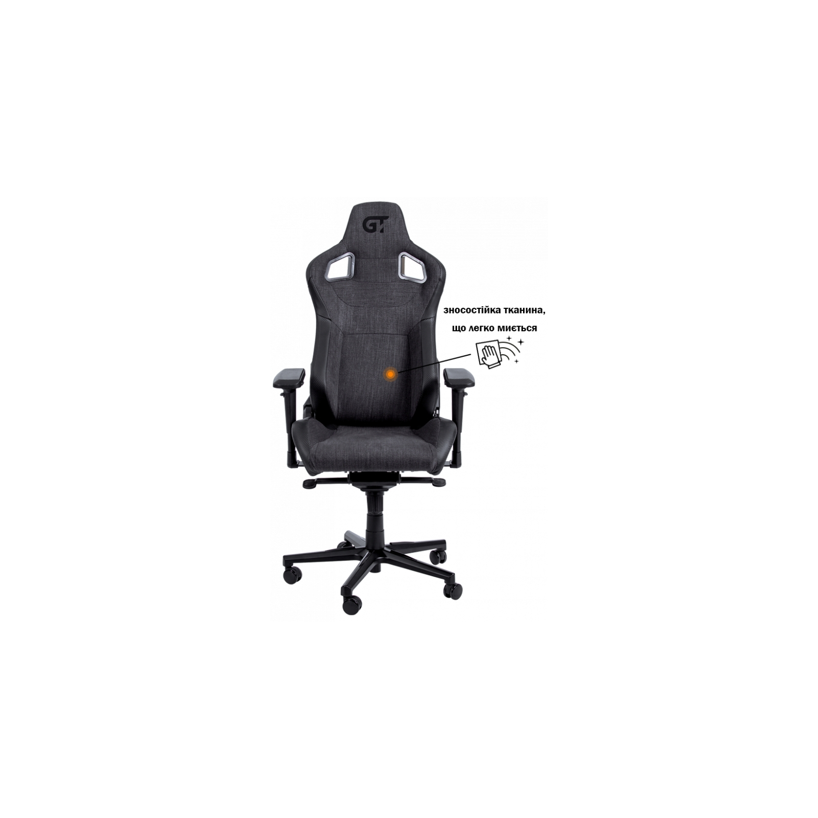 Кресло игровое GT Racer X-8005 Dark Gray/Black Suede изображение 2