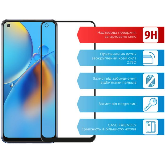 Скло захисне ACCLAB Full Glue Oppo A74 (1283126512667) зображення 2