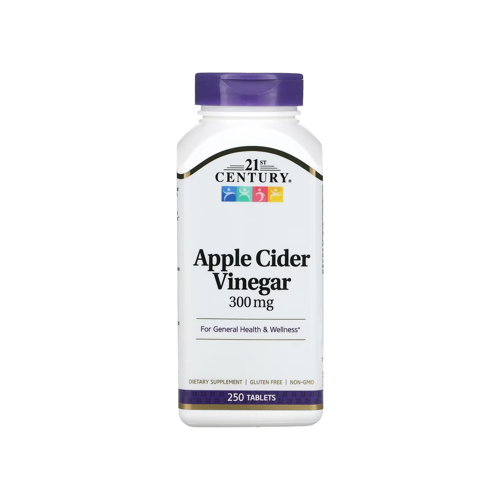Травы 21st Century Яблочный уксус, 300 мг, Apple Cider Vinegar, 250 таблеток (CEN-22848)