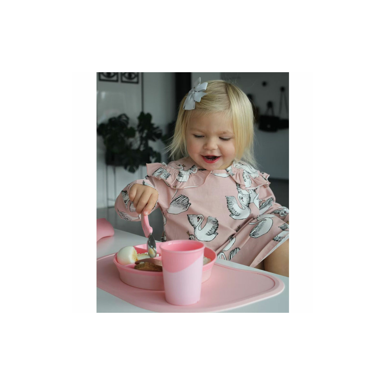 Набор детской посуды Twistshake Pastel Blue коврик с тарелкой (78130) изображение 2