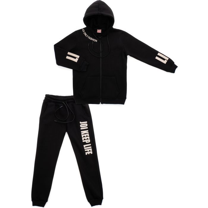 Спортивный костюм детский Joi флисовый (H-308-164G-black)