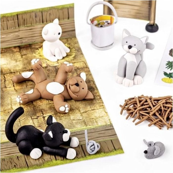 Набор для творчества Fimo Kids Котики 4 цветных 42 г (4007817032596) изображение 2