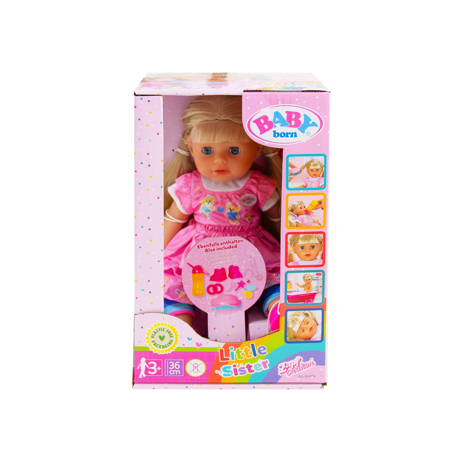 Кукла Zapf Baby Born - Младшая сестренка 36 см (834916) изображение 3