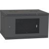 Шафа настінна Ipcom 6U, 600*450, перфоровані дверцята, RAL9005 (СН-6U-060х045-ДП-9005)