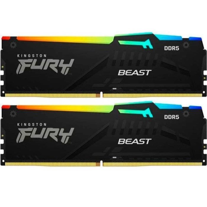 Модуль памяти для компьютера DDR5 32GB (2x16GB) 5200 MHz Beast RGB XMP Kingston Fury (ex.HyperX) (KF552C40BBAK2-32)