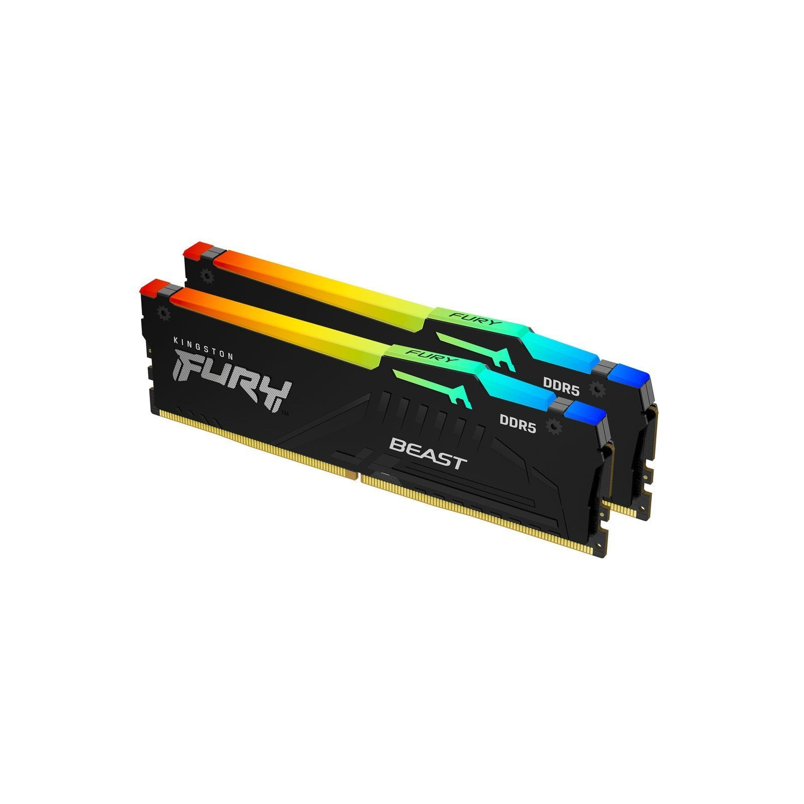 Модуль пам'яті для комп'ютера DDR5 64GB (2x32GB) 5200 MHz Beast RGB Kingston Fury (ex.HyperX) (KF552C40BBAK2-64) зображення 2