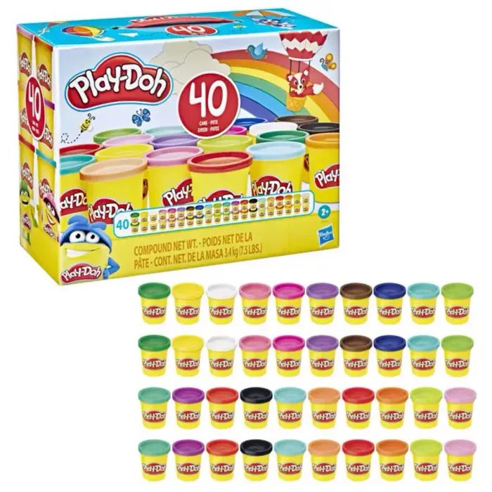 Набор для творчества Hasbro Play-Doh Набор пластилина из 40 баночек (E9413) изображение 3