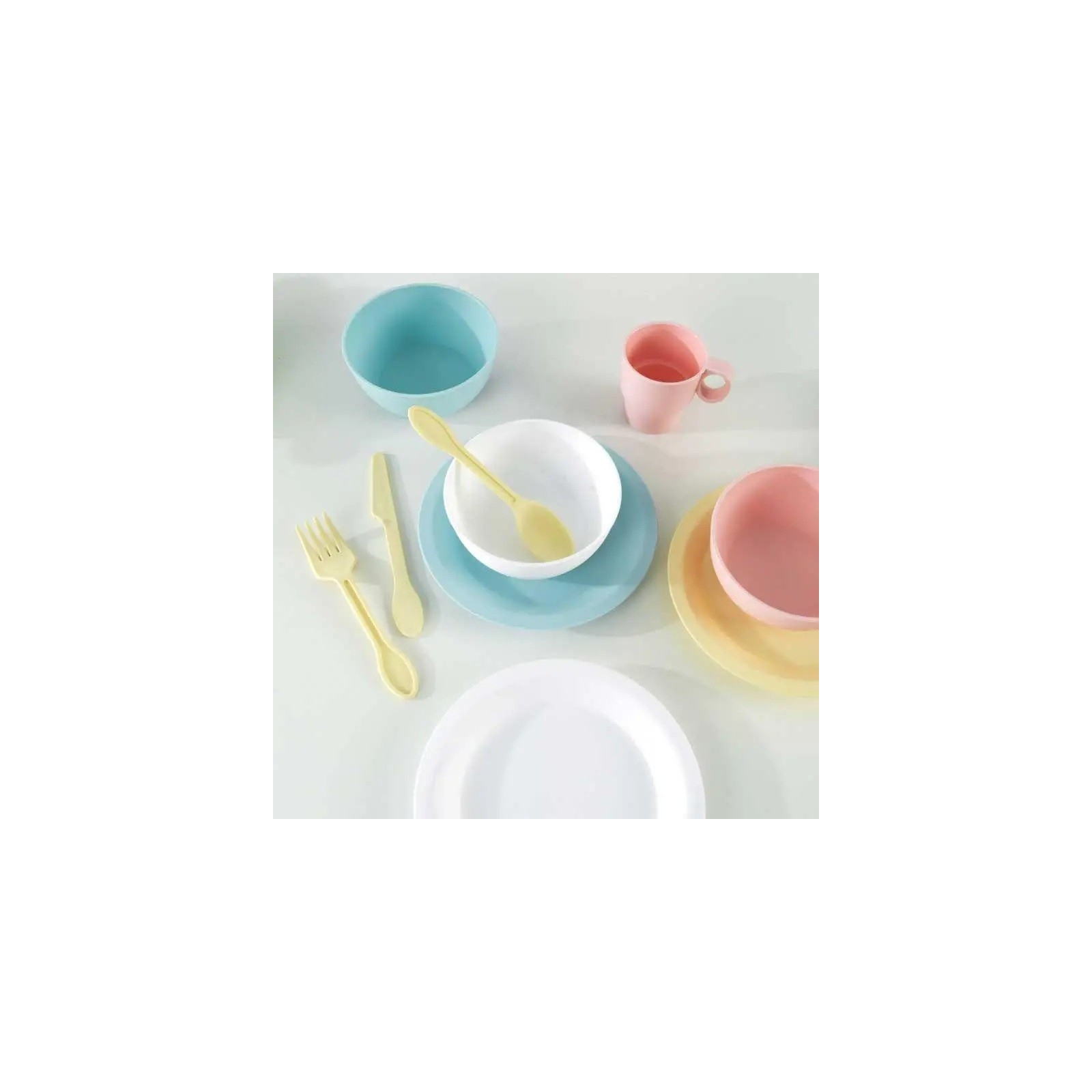 Ігровий набір KidKraft набір дитячого посуду Пастель 27 предметів (63027) зображення 2