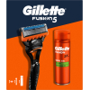 Набор косметики Gillette Fusion5 Станок для бритья мужской (бритва) с 1 сменным лезвием + Гель для бритья 200 мл (8700216075329) изображение 2