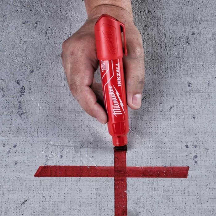 Маркер Milwaukee для стройплощадки INKZALL, крупный (XL), красный (4932471560) изображение 5