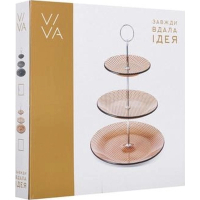 Фруктовница Viva Monaco Триярусна 25 / 20 / 15 см Чорна (S3020T/S3-Black) изображение 3