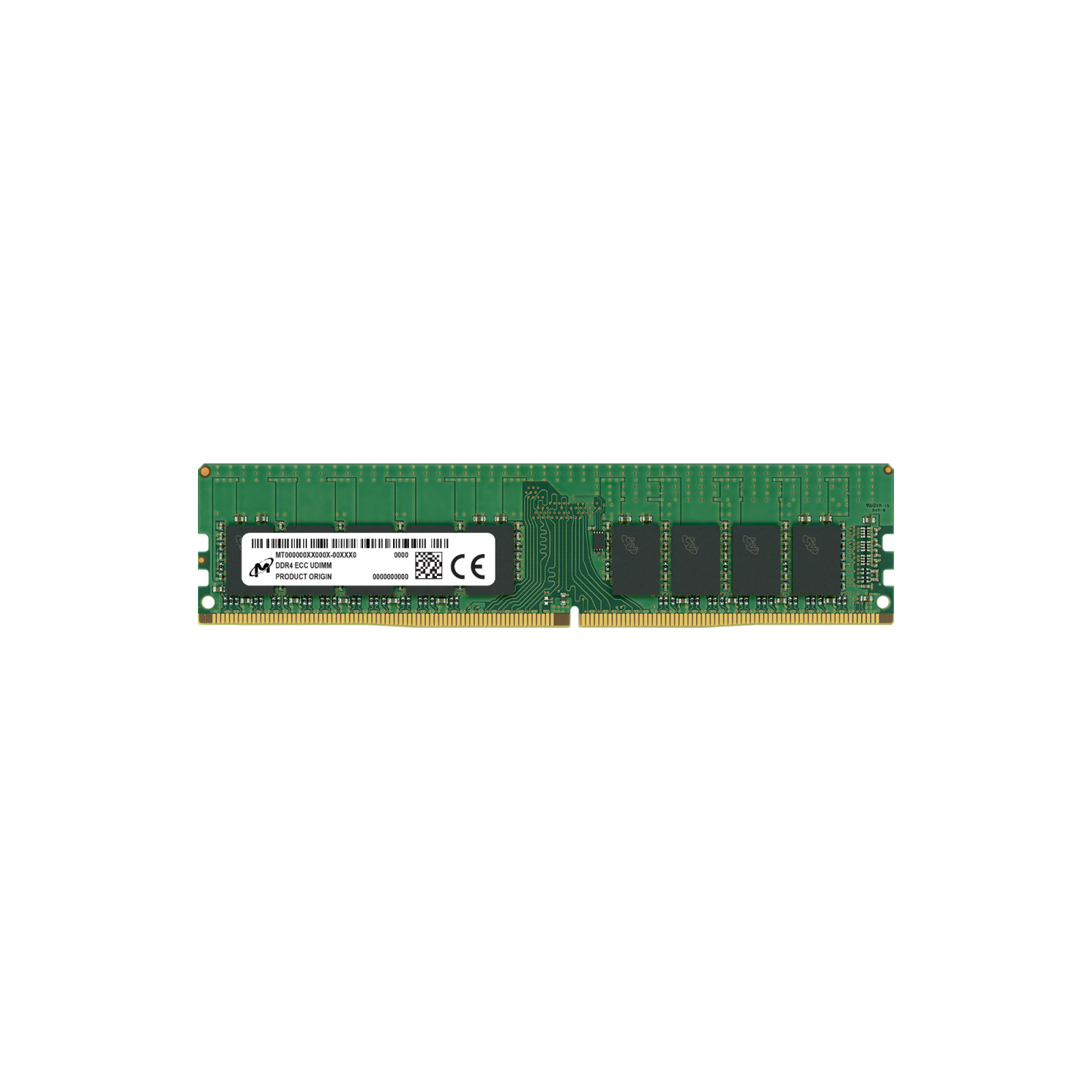 Модуль памяти для сервера Micron DDR4 ECC UDIMM 16GB 1Rx8 3200 CL22 (16Gbit) (Single Pack) (MTA9ASF2G72AZ-3G2R)