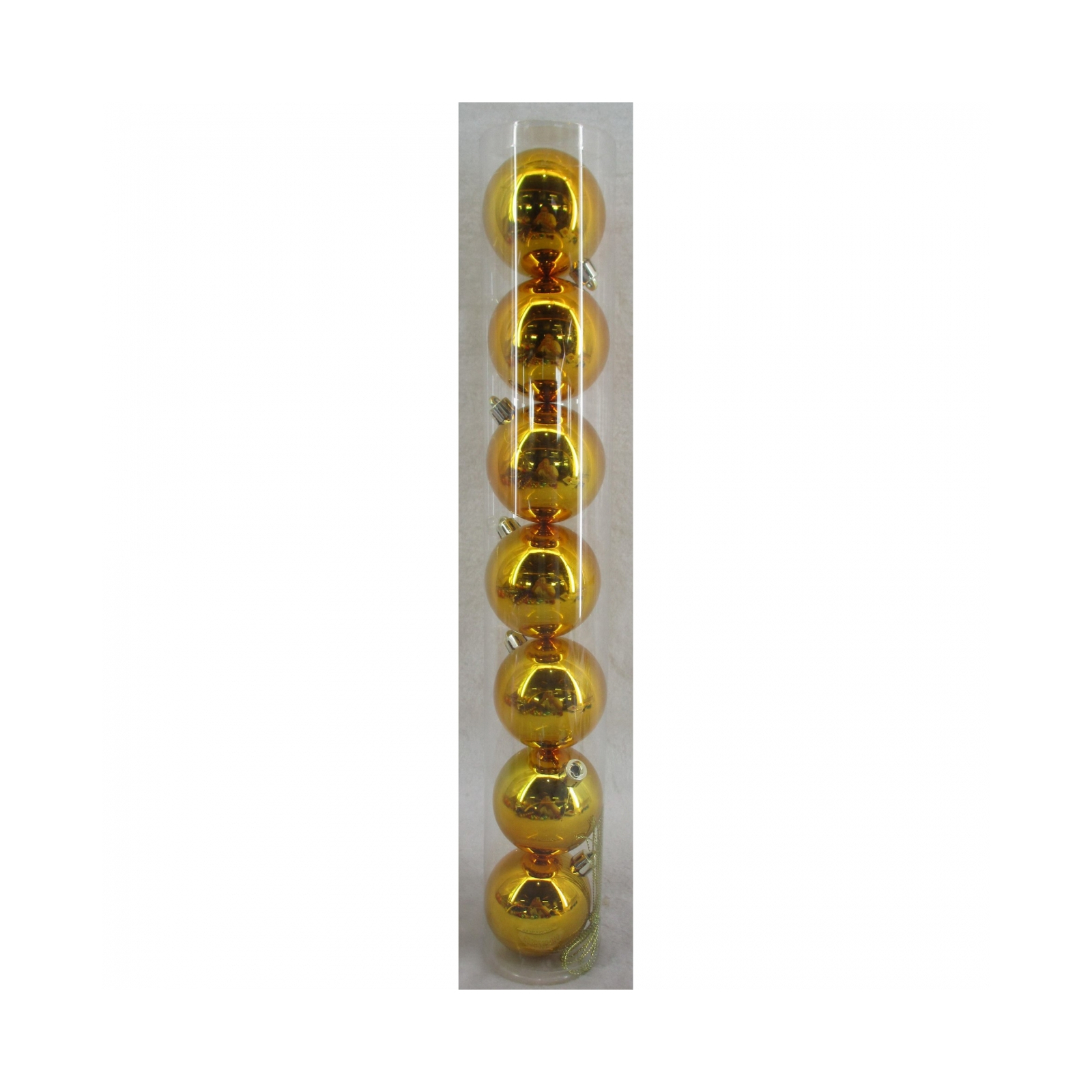 Елочная игрушка Novogod`ko пластик, 6 см, 7 шт золото (974897)