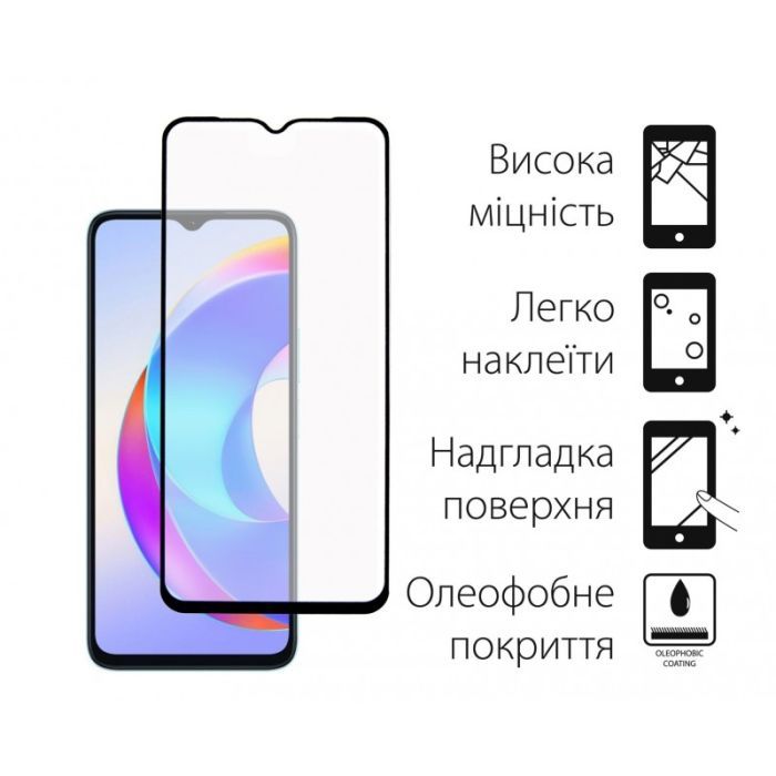 Скло захисне Dengos HONOR X6a (black) (TGFG-333) зображення 2