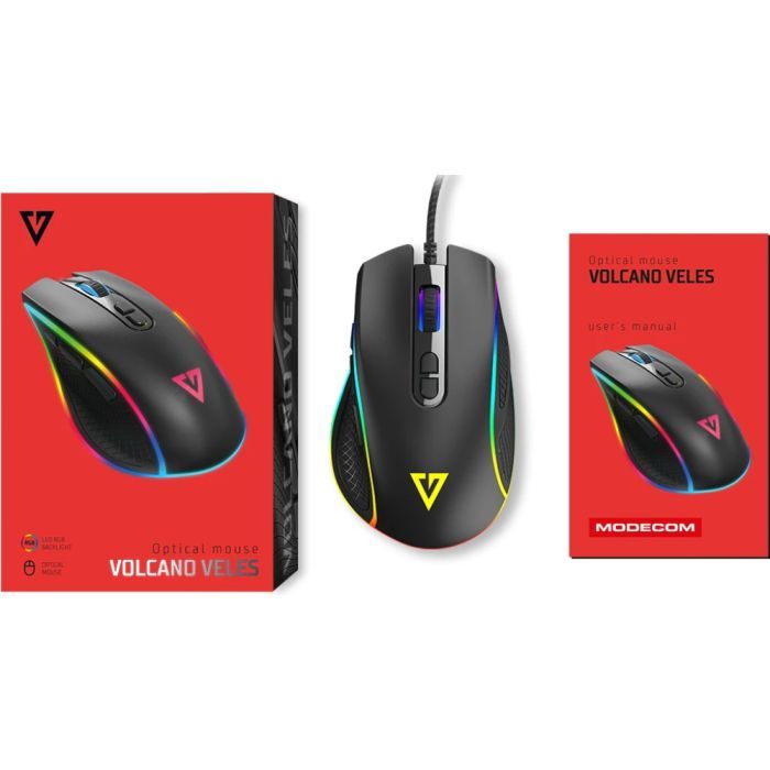 Мышка Modecom Veles Volcano RGB USB Black (M-MC-VELES-100) изображение 9
