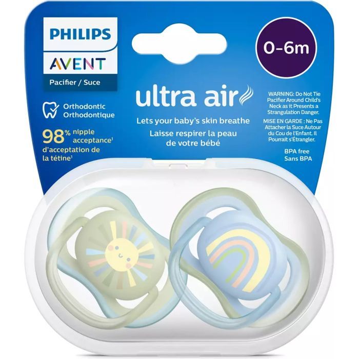 Пустушка Philips AVENT Ultra Air 0-6 міс. 2 шт (SCF085/58) зображення 3