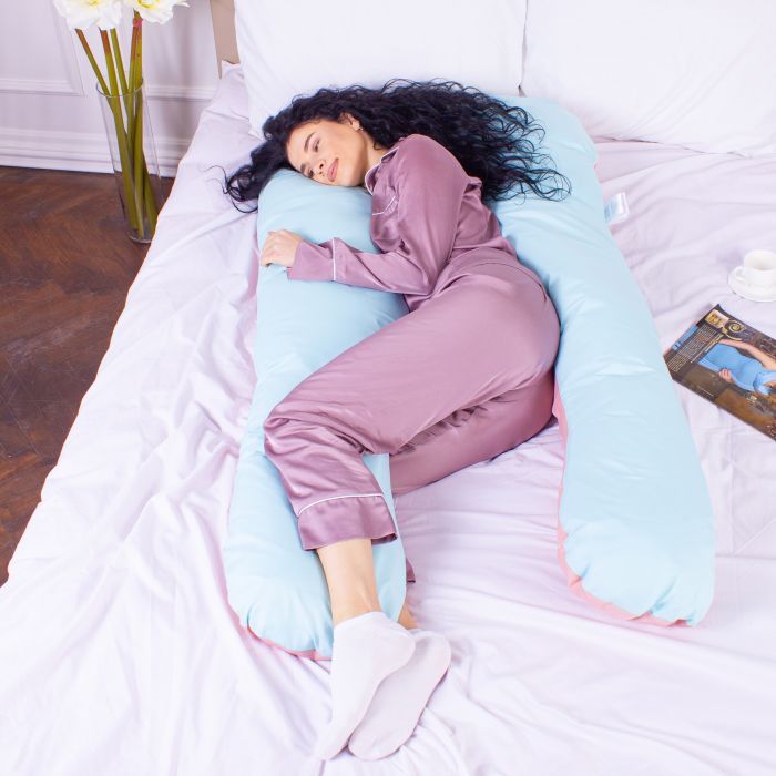 Подушка MirSon для вагітних і відпочинку Eco Line №8016 U-подібна Dusty Rose (2200006178415) зображення 2