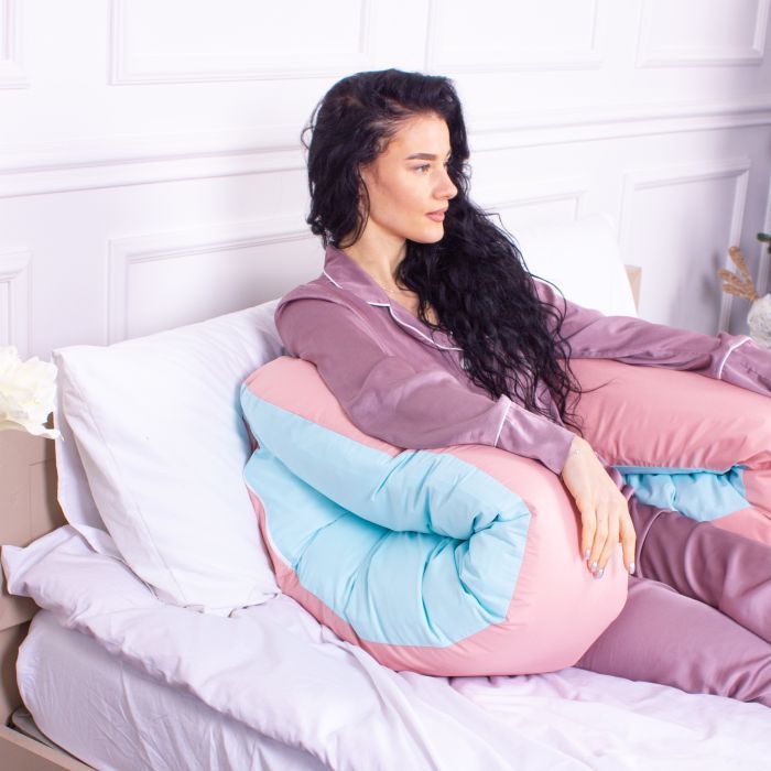 Подушка MirSon для вагітних і відпочинку Eco Line №8016 U-подібна Dusty Rose (2200006178415) зображення 5