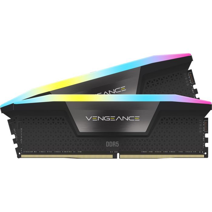 Модуль пам'яті для комп'ютера DDR5 32GB (2x16GB) 6400 MHz Vengeance RGB Black Corsair (CMH32GX5M2B6400C36) зображення 3