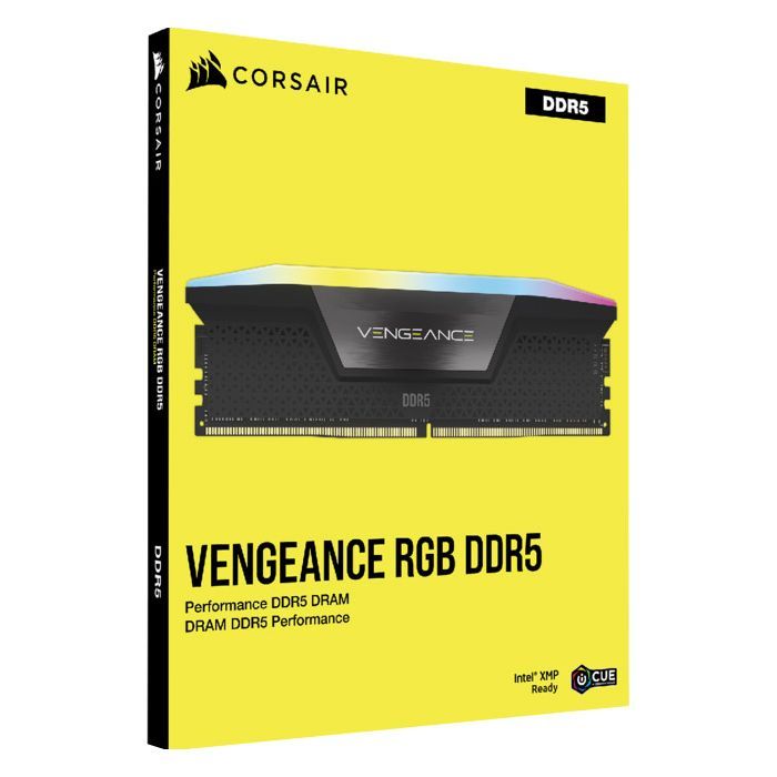Модуль пам'яті для комп'ютера DDR5 32GB (2x16GB) 6400 MHz Vengeance RGB Black Corsair (CMH32GX5M2B6400C36) зображення 5
