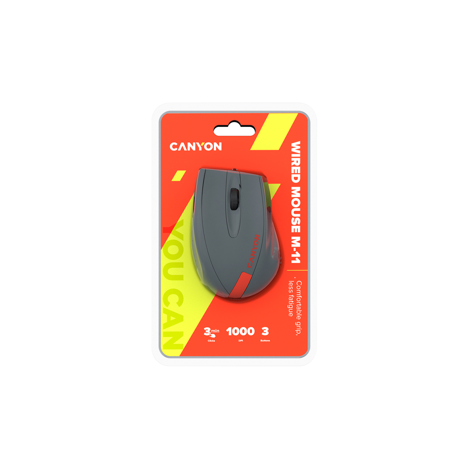 Мишка Canyon M-11 USB Gray/Red (CNE-CMS11DG) зображення 5