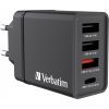 Зарядное устройство Verbatim USB 30W PD3.0 4-ports black (49700)