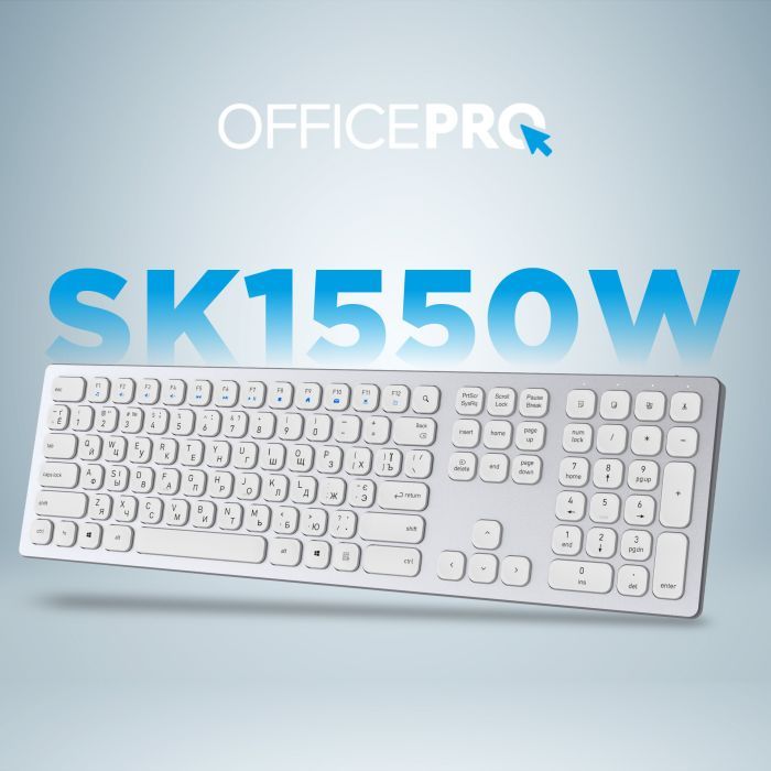 Клавиатура OfficePro SK1550 Wireless Black (SK1550B) изображение 4