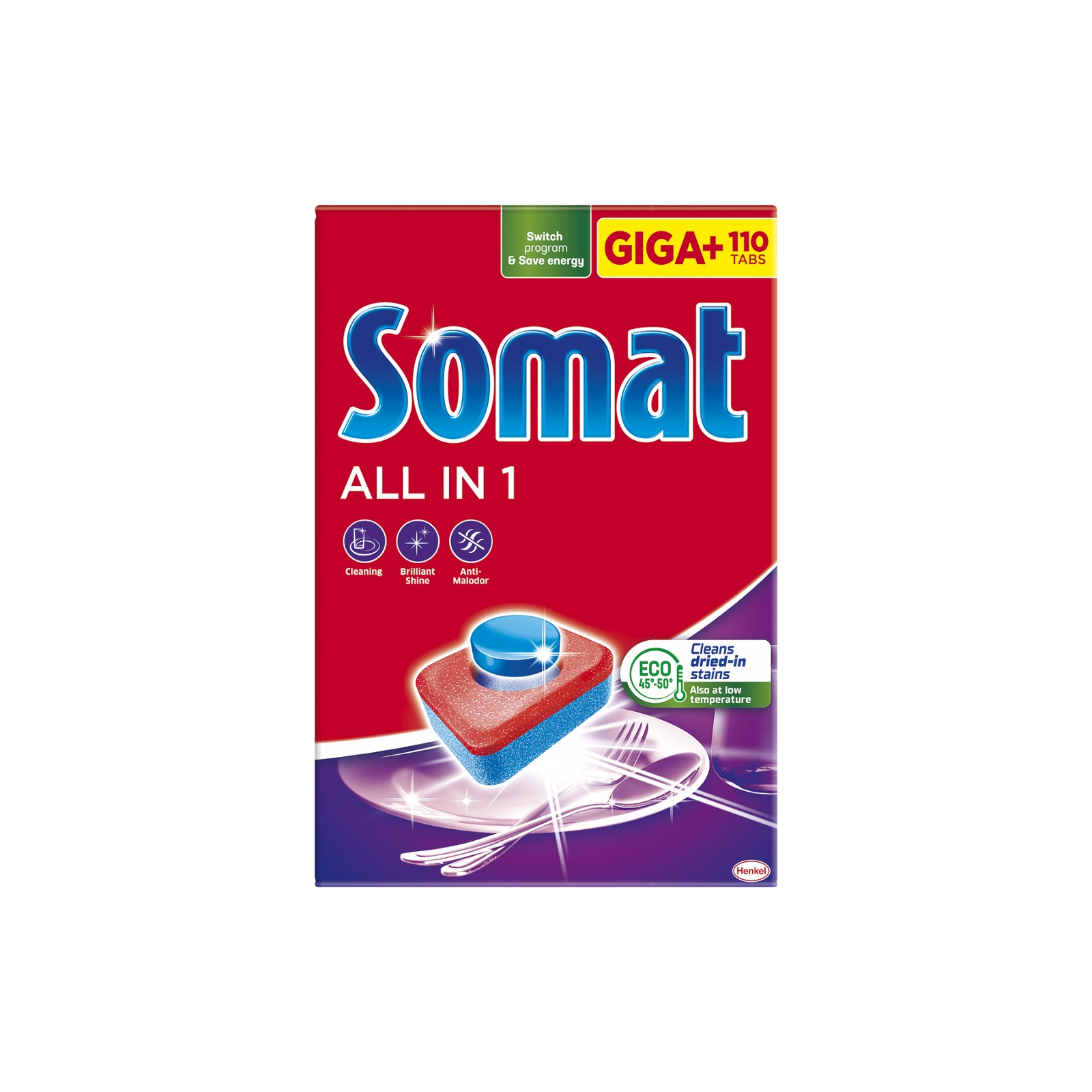 Таблетки для посудомийних машин Somat All in 1 90+90 шт. (9000101536232) зображення 2