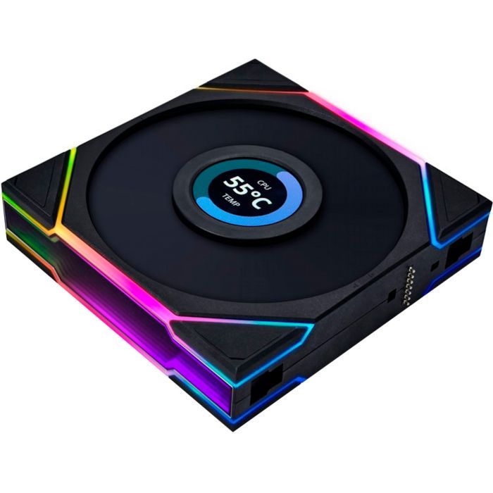 Кулер для корпуса Lian Li Reverse TL LCD 120-1, Black Cooler (G99.12RTLLCD1B.00) изображение 4