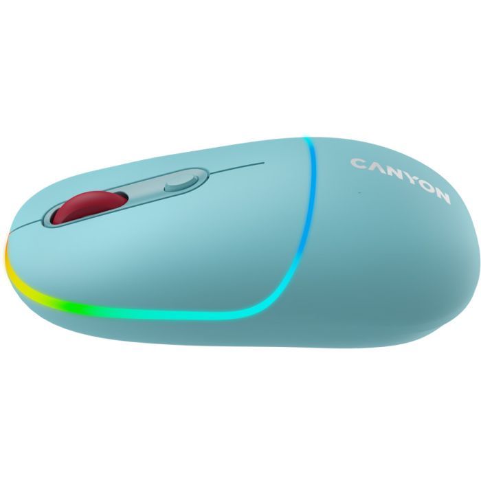 Мышка Canyon MW-22 Dual Band RGB Wireless Pearl Rose (CNS-CMSW22PR) изображение 3