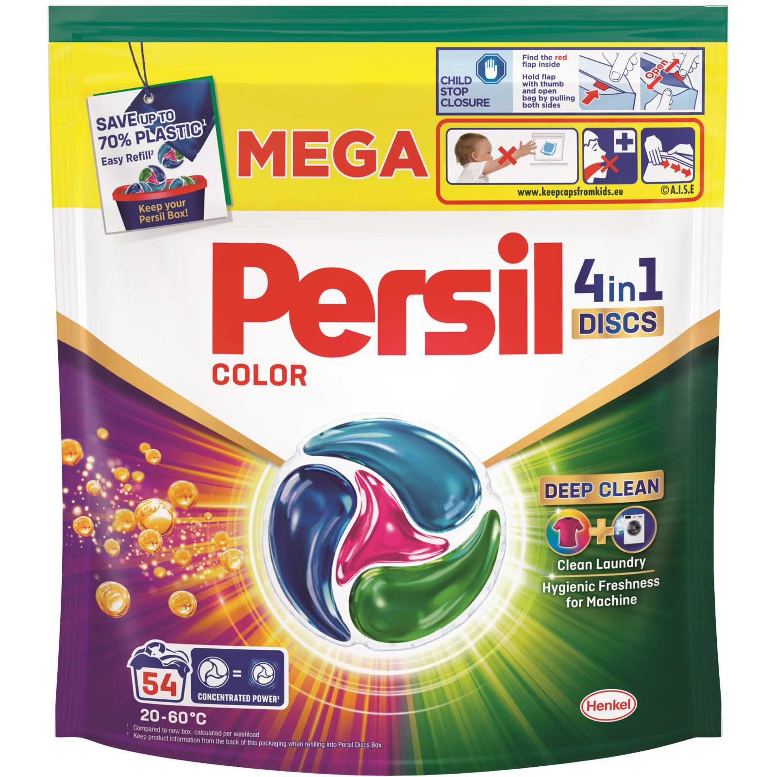 Капсулы для стирки Persil 4in1 Discs Color Deep Clean 54 шт. (9000101801293)