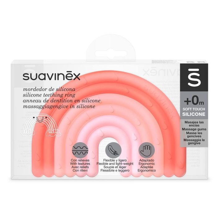 Прорезыватель Suavinex силиконовый с пузырьками/розовый (401434) изображение 2