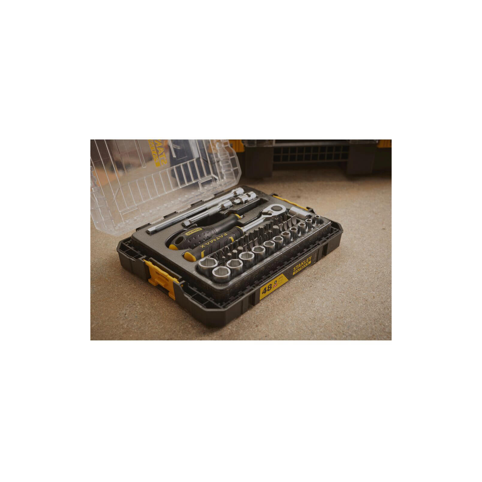 Набір інструментів Stanley FatMax Maxi Drive торцевих 1/4", шестигранний, 48 шт., кейс (FMMT98101-0) зображення 12