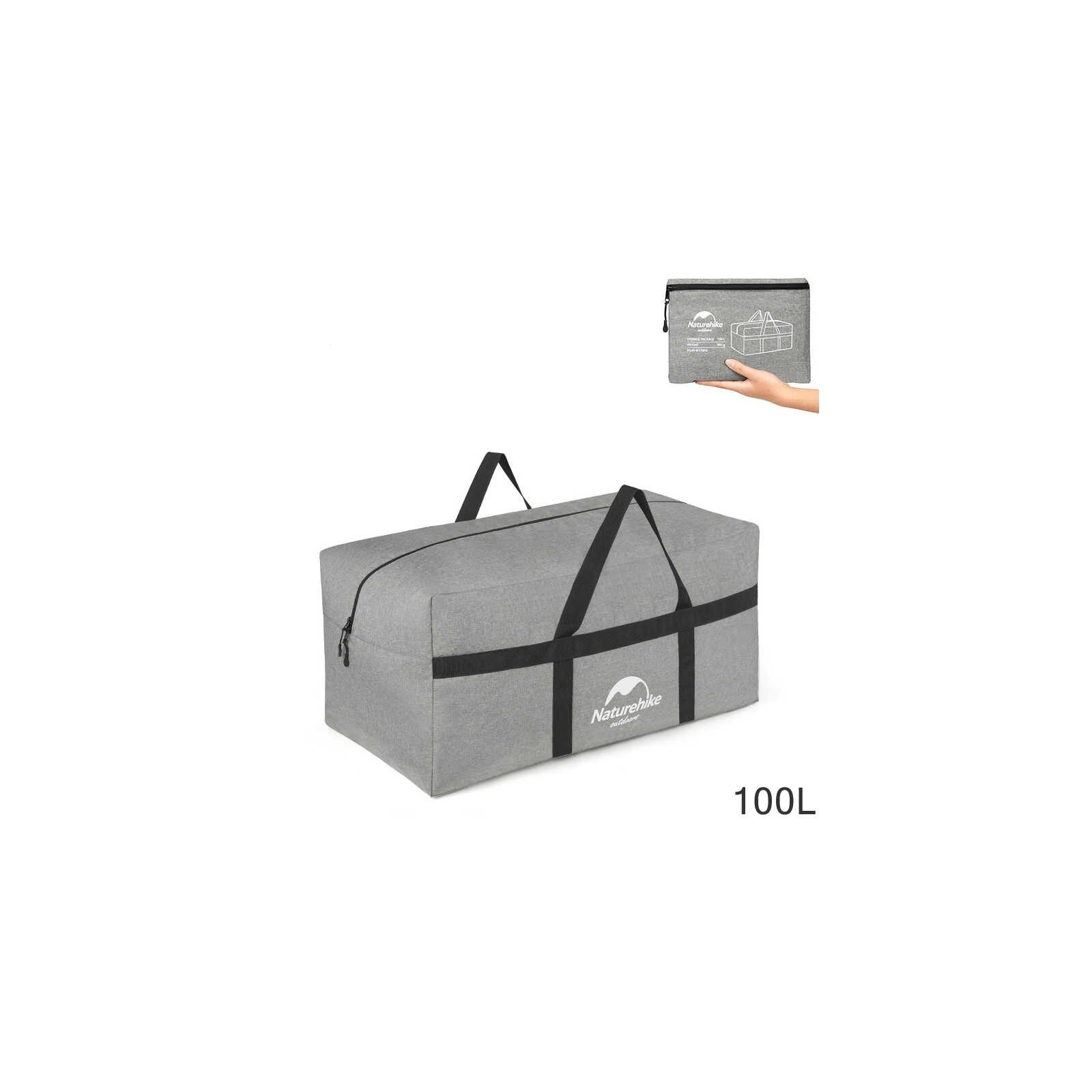 Дорожня сумка Naturehike NH17S021-L 100 л темно-сірий (6927595724903) зображення 3