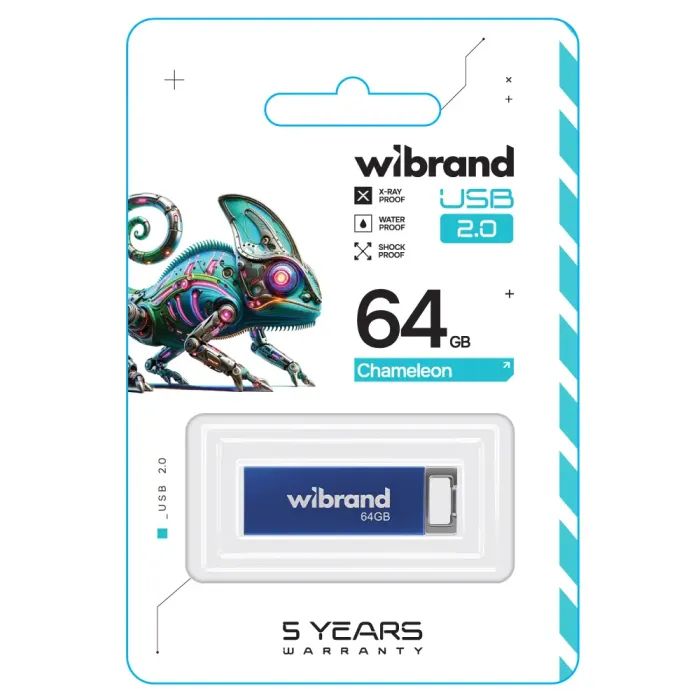 USB флеш накопичувач Wibrand 64GB Chameleon Red USB 2.0 (WI2.0/CH64U6R) зображення 2
