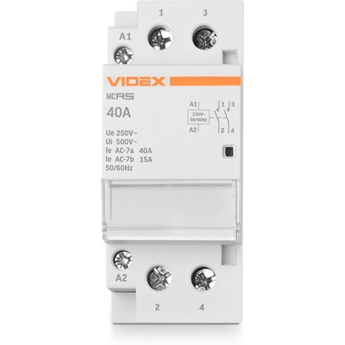 Контактор Videx 2п 40А 2НВ VF-RS-MC2O-40 RESIST изображение 2