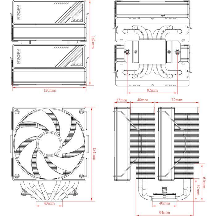 Кулер до процесора ID-Cooling Frozn A620 ARGB (FROZN A620 ARGB) зображення 7