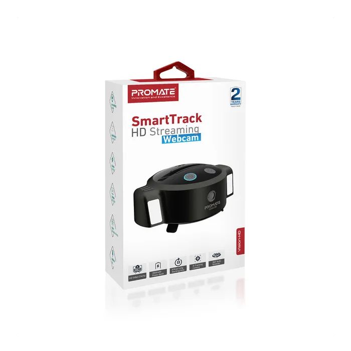 Веб-камера Promate Vision-HD Black (vision-hd.black) зображення 2