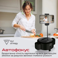 Веб-камера Promate Vision-HD з функцією гучного зв'язку Black (vision-hd.black) зображення 5