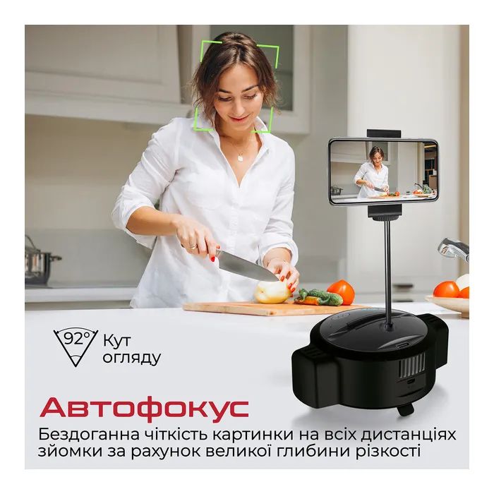 Веб-камера Promate Vision-HD Black (vision-hd.black) зображення 5