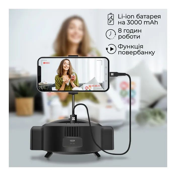 Веб-камера Promate Vision-HD Black (vision-hd.black) зображення 6