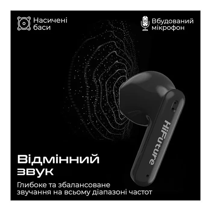 Навушники HiFuture ColorBuds2 Black (colorbuds2.black) зображення 3