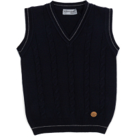 Жилет дитячий Na трикотажний з косами (V-1399-140B-blue)