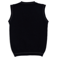 Жилет дитячий Na трикотажний з косами (V-1399-140B-blue) зображення 2