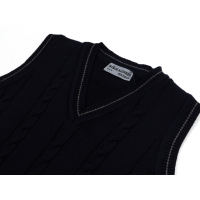 Жилет дитячий Na трикотажний з косами (V-1399-140B-blue) зображення 3