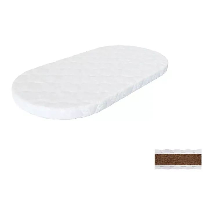 Матрас для детской кроватки Ingvart Smart Bed Oval кокос, 60х72 см (2100082000009)