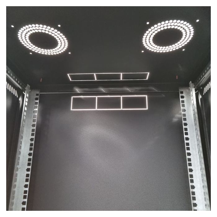 Шкаф настенный Eserver 18U 19" 600х600х907 (Ш*Г*В), сктекло, серая (ES-Е1860B) изображение 8
