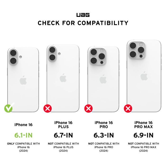 Чехол для мобильного телефона UAG iPhone 16 Essential Armor Magsafe Black (114450114040) изображение 7