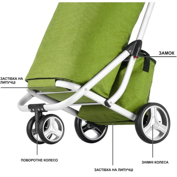 Сумка-візок ShoppingCruiser 3 Wheels Green (650071) (930792) зображення 5
