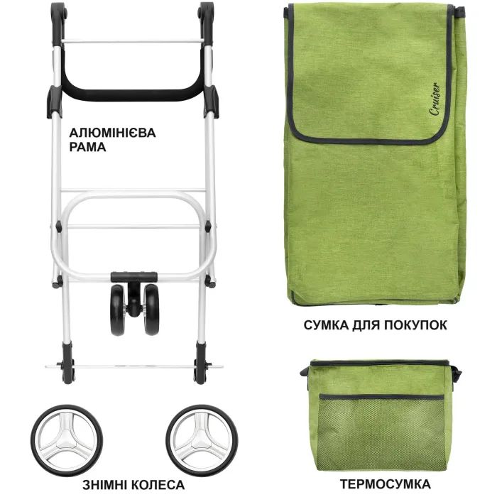 Сумка-візок ShoppingCruiser 3 Wheels Green (650071) (930792) зображення 6